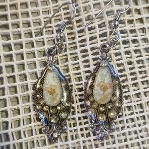 VTG/ANTIQUE 925 VICTORIAN EARRINGS.MUCH TO SEE...